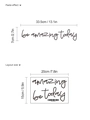 Wandsticker Be amazing today in Schwarz mit Klebeeffekt und kompakten Layoutmaßen - be amazing today Handschrift Stil (10Y1520-A27)