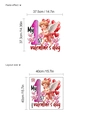 Adesivo murale gatto angelo per il 1° San Valentino in PVC formato 40x40 cm - Stile Primo San Valentino Angelo (10Y44-D80)