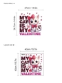 Adesivo murale gatto angelo con scritta My Cat Is My Valentine per la cameretta - Stile Gatto San Valentino (10Y44-D81)
