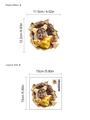 3D realistic mouse hole wall sticker featuring a mouse with cheese, size 11.5x12.2cm - Mouse Holding Cheese Style (10Y15-A196)