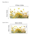 Adesivo murale autoadesivo con girasoli e farfalle per la decorazione del soggiorno - 10Y36-B40/Stile Girasole