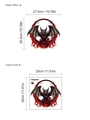 Halloween bat and moon PVC wall sticker 30x30cm layout size for gothic home decor - Bat Moon Pattern (10Y33-A110)