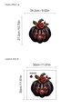 Halloween evil black pumpkin and red rose PVC self-adhesive wall sticker variant - Rose Pumpkin Pattern (10Y33-A113)