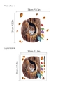 Squirrel in tree hole cartoon wall sticker, 34x31cm decorative PVC adhesive decal - Squirrel Style (13P33-B133)