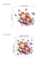 Adesivo murale giraffa che dorme con orchidee, dimensioni finali 46x41cm decorative - Giraffa Cartone Animato (14Z44-D131)