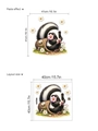 Cartoon skunk wall sticker with pink flower and barrel design in 40x40cm size - Skunk Style (14Z44-D121)