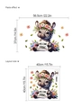 Adesivo murale zebra cartoon con fiori e Welcome Spring, dimensioni layout 40x40cm - Zebra Cartello (D50)