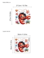 Cartoon ocean lobster toilet sticker with starfish and coral, layout size 30x30cm - Cartoon Lobster Style (10Y33-A180)