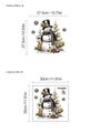 Zelfklevende kerst sneeuwpop toiletsticker met sneeuwvlokken voor de badkamerdecoratie - Sneeuwpop Stijl (10Y33-A175) / 30x30cm