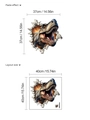 3D-Wandsticker Dinosaurier mit Maßen 40x40cm auf dem Bogen und 37x37cm an der Wand - T-Rex A187 Stil (10Y44-A187) / 40x40cm
