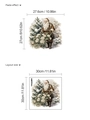 Christmas Santa and reindeer PVC toilet sticker decal dimensions and layout guide - Santa Claus Style (10Y33-A179) / 30x30cm