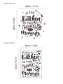 Kitchen wall decal featuring 'Messes and Memories' text in 30x40cm layout size - Messes And Memories Inspirational Style (10Y34-B72)