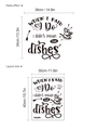 Kitchen wall sticker with funny quote when I said I Do I didn't mean the dishes - When I Said I Do Humorous Dish Quotes Style (10Y34-B73)