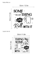 Pegatina para inodoro divertida con frase humorística e ilustración de papel higiénico - Estilo ROLL WITH IT (D91)