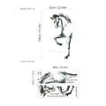 Sticker mural cheval croquis avec texte, décoration PVC adhésif en 62x108cm - Style Croquis Cheval Vue Gauche(13P39-C78)