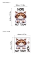 Muursticker kat met tekst Nope Not Today en roze hoodie ontwerp, 30x43.8cm - Chagrijnige Kat met Hoodie Stijl (10Y4-D43) / 40x40cm