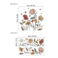 Bohemian wildflower wall sticker set with colorful flowers and butterflies for home decor - Bohemian Wildflower Butterfly Style (PC330)