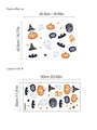 Halloween Wandaufkleber mit Kürbis und Geist Layout 60x30cm für die Dekoration - 30x60cm (A225)