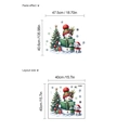 Stickers Noël amovibles en PVC avec bonhomme de neige, sapin et chien pour décoration - Style Bonhomme de Neige Lisant (YA312) / 40*40cm*1 Feuille