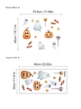 Halloween Kürbis Geist Wandaufkleber Set mit Aquarell Süßigkeiten und Layout Details - 30x60cm (A226)