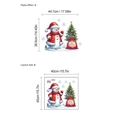 Sticker mural Noël bonhomme de neige en PVC pour fenêtre montrant la taille réelle - Style Bonhomme de Neige Saluant (YA313) / 40*40cm*1 Feuille