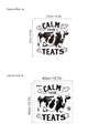 Αυτοκόλλητο τοίχου αγελάδα με Calm Your Teats και προδιαγραφές μεγέθους 40x40cm - Στυλ Αγελάδα (14Z44-D84)