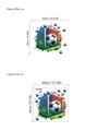 Vinilo decorativo 3D de fútbol con efecto de salpicaduras de acuarela - Estilo Acuarela Portería de Fútbol (14Z44-B151) / 40x40cm