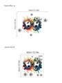 Kreatives Fußball-Sonnenbrillen Wandtattoo mit Gänseblümchen in lebendigem Design - Fußball Sonnenbrille Muster (14Z44-B150) / 30*30cm