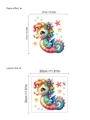 Adesivo per WC in PVC rimovibile cavalluccio marino di Natale con stelle marine - Stile Cavalluccio Marino Cartone Animato (ZA121) / 30x30cm