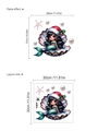 Adesivi per Toilette Sirena di Natale Animali Marini con Cappello di Babbo Natale ZA123 - Stile Sirena Cartone Animato (ZA123) / 30x30cm
