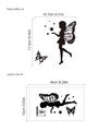 Autocollant d'interrupteur fée papillon noir avec détails de dimensions et de mise en page - 13 Pages - Format A74 / 10*16cm * 1 Feuille (sans Pochette)