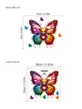 Adesivo murale orso con ali di farfalla arcobaleno e testo Darkness Inside - Stile Farfalla Orso (14Z33-A77) / 30x30cm