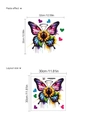 Adesivi murali farfalla in PVC con design Nature Angels e motivi di girasoli decorativi - Stile Farfalla Girasole (14Z33-A78) / 30x30cm