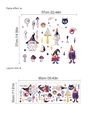 Halloween Gnom und Pilz Wandtattoo Set aus PVC mit Layout- und Anbringungsmaßen - Gnom Pilz Stil (C169)