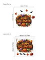Halloween pumpkin and bat PVC wall sticker with Happy Halloween greeting text - Holiday Greetings And Pumpkin Style (ZA115) / Single Sheet 40x40cm