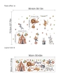 Stickers muraux animaux de cirque aquarelle avec lions et éléphants pour la chambre - Animaux du Cirque (13P39-C41) / 30x90cm
