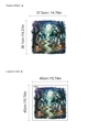 Halloween Geister Kürbis Friedhof Wandtattoo Layout-Größe und Klebeeffekt Vorschau - Halloween Geist Friedhof Mondschein Stil (YA320)