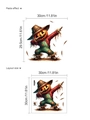 Adesivo murale Halloween spaventapasseri zucca dabbing in PVC impermeabile 30x30cm - Spaventapasseri Zucca Dabbing (PC188) / 30x30cm