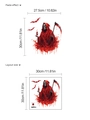 Halloween Grim Reaper wall sticker with red cloak and scythe for spooky home decoration - Grim Reaper Style (YA283) - 30x30cm - 1 Sheet