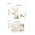Stickers muraux ours de forêt aquarelle pour chambre d'enfant mesurant 110x92cm - HA048/30*90*2 Feuilles (Sans Sac)