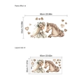 Romantic girl and pony wall decal in watercolor style, layout size 60x30cm for bedroom decor - 30x60cm