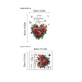 Wandtattoo rotes Rosenherz zum Valentinstag mit Happy Valentines Day Schriftzug - Aquarell Rot Rosa Rosenherz (HA013)