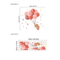 Muursticker set met cartoon beer en ballonnen voor decoratie van de kinderkamer - Beer Met Ballonnen En Sterren (ZC327) / 30x90cm