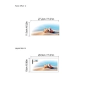 Selbstklebender PVC-Toilettenaufkleber mit Strandmotiv, Muscheln und Seesternen - 15*29.5cm(PB512)