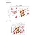 Wandsticker mit Cartoon-Hund zum Valentinstag mit roten Herzen und süßem Welpenmotiv - Herz Welpe (PB479) / 30-40