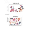 Pegatinas de pared de animales del zoo con elefante jirafa y palmeras para decorar cuartos - Tema de Animales Tropicales (YB622)