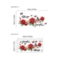 Adesivi murali con rose rosse e scritta Happy Valentine per decorazioni di San Valentino - Stile Rosa Happy Valentine (HA021)