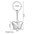 Portachiavi a farfalla in acciaio inossidabile con dettagli su misure e peso - Forma di Farfalla (YSQ019-hd)