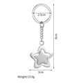 Portachiavi in acciaio inossidabile con pendente a stella rotante e misure dettagliate - Forma di Stella (YSQ019-wjx)