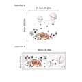 Cartoon deer and hot air balloon wall stickers set for children's room decoration - Watercolor Deer Hot Air Balloon Style (YB701-30X90)
